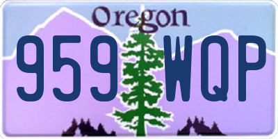 OR license plate 959WQP