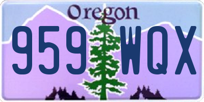 OR license plate 959WQX
