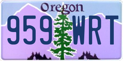 OR license plate 959WRT