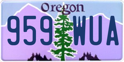 OR license plate 959WUA