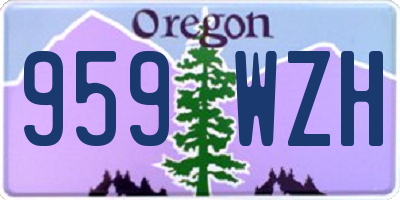 OR license plate 959WZH
