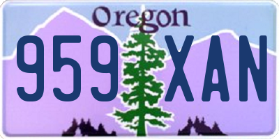 OR license plate 959XAN