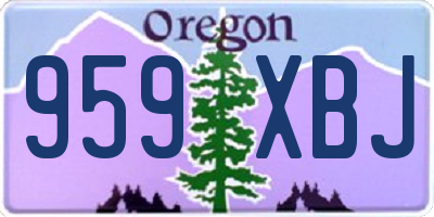 OR license plate 959XBJ