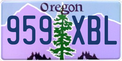 OR license plate 959XBL