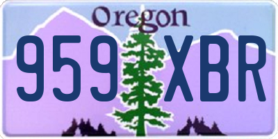 OR license plate 959XBR