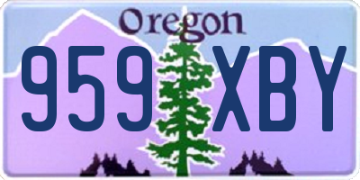 OR license plate 959XBY