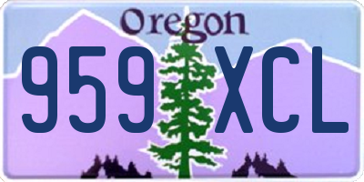 OR license plate 959XCL