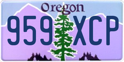 OR license plate 959XCP