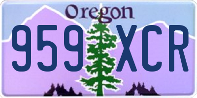 OR license plate 959XCR