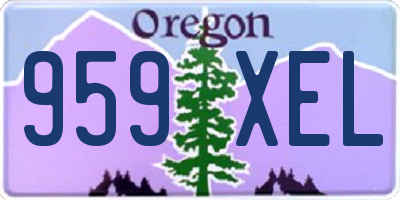 OR license plate 959XEL