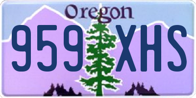 OR license plate 959XHS