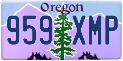 OR license plate 959XMP