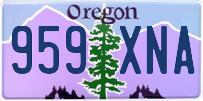 OR license plate 959XNA