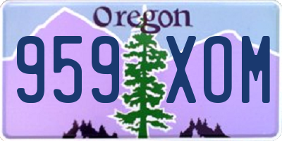 OR license plate 959XOM