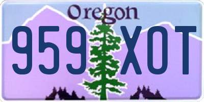 OR license plate 959XOT