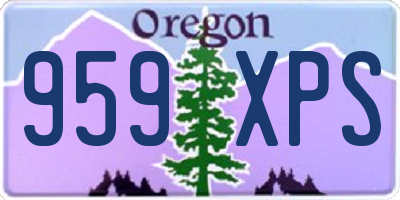 OR license plate 959XPS