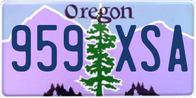 OR license plate 959XSA
