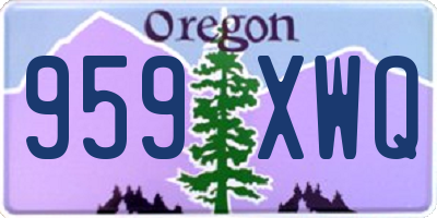 OR license plate 959XWQ