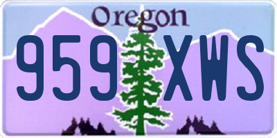 OR license plate 959XWS