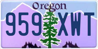 OR license plate 959XWT