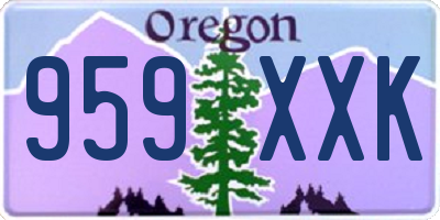 OR license plate 959XXK