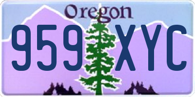 OR license plate 959XYC