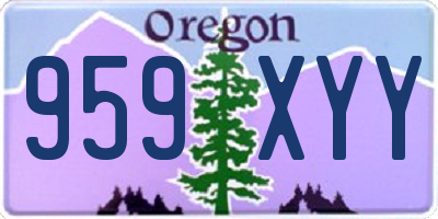OR license plate 959XYY