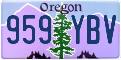 OR license plate 959YBV