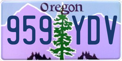 OR license plate 959YDV