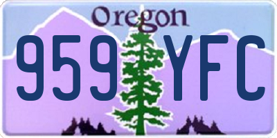 OR license plate 959YFC