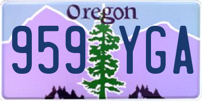 OR license plate 959YGA