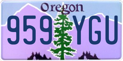 OR license plate 959YGU