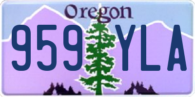 OR license plate 959YLA