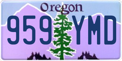 OR license plate 959YMD