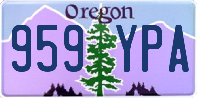 OR license plate 959YPA