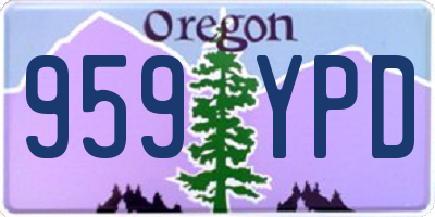 OR license plate 959YPD