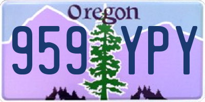 OR license plate 959YPY
