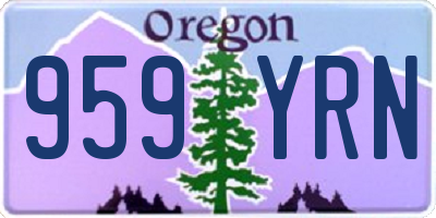 OR license plate 959YRN