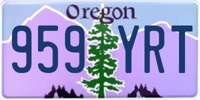 OR license plate 959YRT