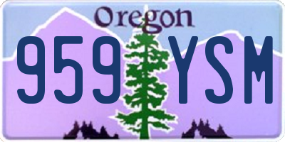 OR license plate 959YSM