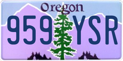 OR license plate 959YSR