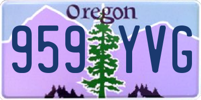 OR license plate 959YVG