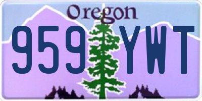 OR license plate 959YWT