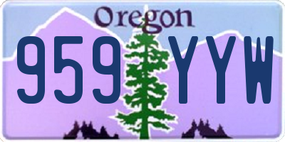 OR license plate 959YYW