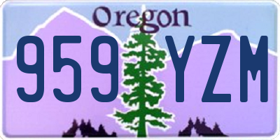 OR license plate 959YZM