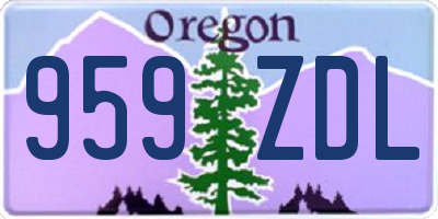 OR license plate 959ZDL