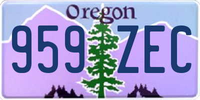 OR license plate 959ZEC