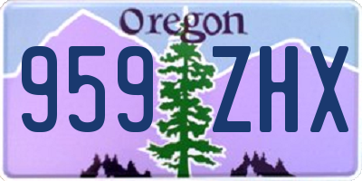 OR license plate 959ZHX