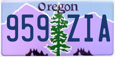 OR license plate 959ZIA