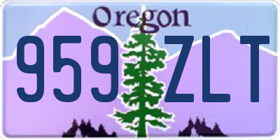 OR license plate 959ZLT